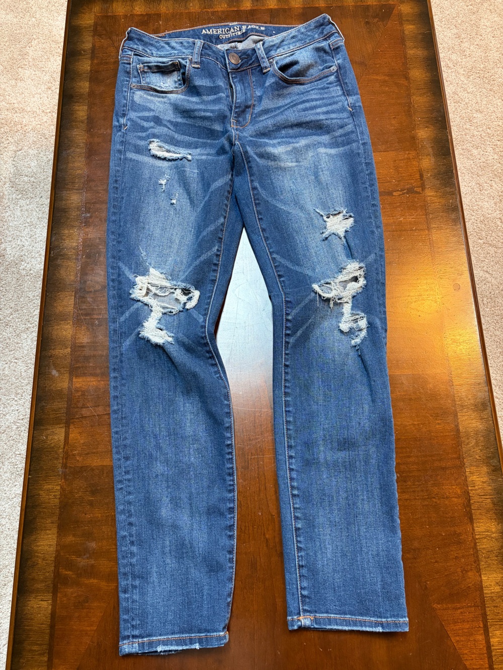 American Eagle Outfitters Light Blue Stretch Denim Jeans